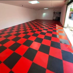 Heavy Duty Industrial Click-Lock Interlocking Commercial Indoor PVC Plastic Garage Floor Tiles Anti-Slip