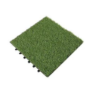 Heavy-Duty Interlocking Composite Deck Grass Tiles with Two-Side Locking for Basement