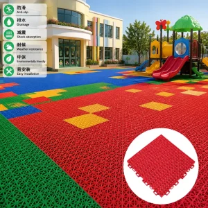 Heavy Duty Interlocking Floor Tiles Outdoor Sports Flooring for Racquet Sports Court and Gym Flooring