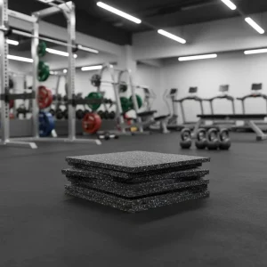 Heavy-Duty Interlocking Gym Floor Rubber Tiles Shock-Absorbing Non-Slip Water-Resistant