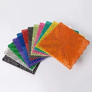 Heavy-Duty Interlocking Modular PP Plastic Flooring Tiles for Garages, Workshops, and Showrooms