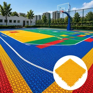 Heavy-Duty Interlocking Sports Floor Tiles for Basketball, Volleyball, Futsal, and Gym Flooring