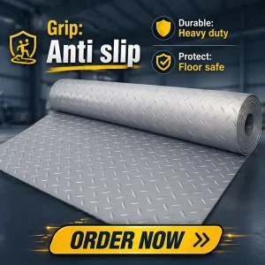 Heavy Duty Non Slip Colorful 1.5mm 2mm Plastic Stud Dot Vinyl Floor Sheet Roll for Walkway