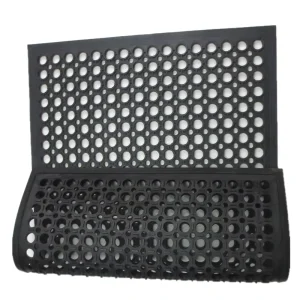 Heavy Duty Non Slip Hollow Rubber Mat Black Kitchen Anti Fatigue Mat