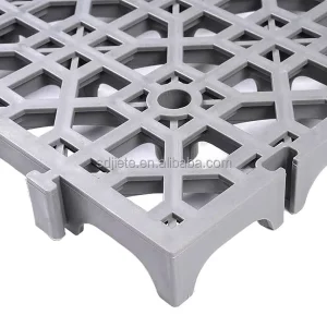 Heavy Duty Plastic Click Lock Anti-Slip Vented Waterproof Modular Garage Floor Tiles Indoor Modern Car Wash