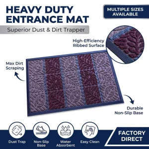 Heavy Duty Polypropylene Dustproof Doormat Anti Slip Rubber Backed Entrance Floor Mat Economical Indoor Outdoor Hallway Doormat