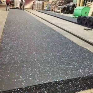 Heavy-Duty Shock-Absorbing Easy-Clean Rubber Flooring Roll for Home, Children’s Playroom, and Gym