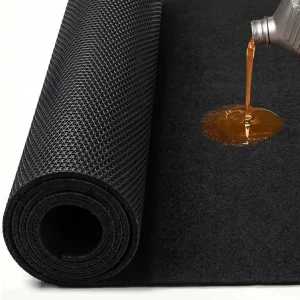 Heavy-Duty TPE-Backed Reusable Oil Spill Mat and ABS Felt Car Leak Pad