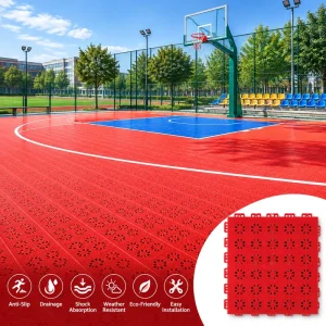 Heavy Duty TPE Playground Floor Tiles with Shock-Absorbing Sports Flooring