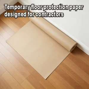 Heavy-Duty Temporary Floor Protection Board, Construction-Grade Paperboard, for Hardwood and Tile Jobsites