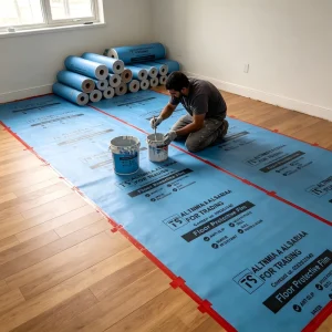 Heavy Duty Temporary Floor Protective Mat Eco Friendly Anti Paint Stain Flooring Guard Sheet for Building Decoration