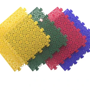 Heavy-Duty UV-Resistant PP Sports Flooring Tiles for Outdoor Interlocking Courts