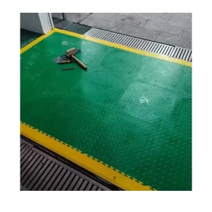 Heavy Duty Warehouse Floor Tiles Leather Texture PVC Flooring
