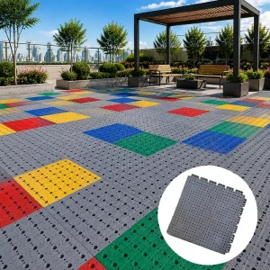 Heavy-Duty Waterproof Outdoor Interlocking Basketball Flooring Tiles for Courts