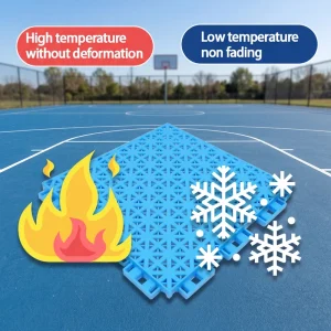 Heavy Duty Waterproof Plastic Interlocking Floor Tiles 13mm Outdoor Pickleball Court UV Stable Eco Friendly Easy Install