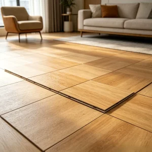 Herringbone Wood Veneer SPC Flooring Parquet Design Waterproof Rigid Core Vinyl Floor