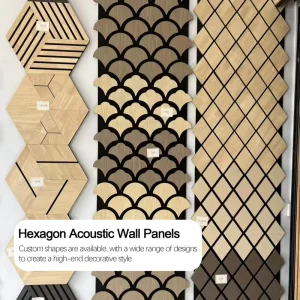 Hexagon Acoustic Wall Panels High Quality Acoustic Panels for Cinema Wooden Acoustic Wall Panels