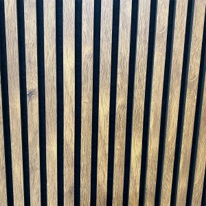 Hexagon Custom Shape Wood Slat Acoustic Wall Panels Decorative Sound Absorbing Board Cafe Showroom Wall