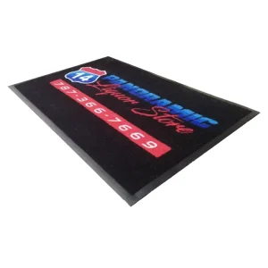 High-Density 100% Nylon Printed Doormat Washable Entrance Mat with Rubber Backing Cut Pile Custom Logo
