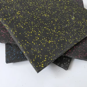 High Density 20mm EPDM Rubber Gym Flooring Tiles 1×1 Meter Plastic Sport & Outdoor Flooring for Shooting Ranges and Gardens