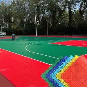 High-Density Anti-Slip Interlocking Tiles for Indoor and Outdoor Multi-Sport Basketball Court Flooring Waterproof