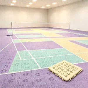 High-Density Anti-Slip Waterproof TPE Interlocking Floor Tiles for Outdoor Table Tennis, Sports Fields, and Badminton Courts