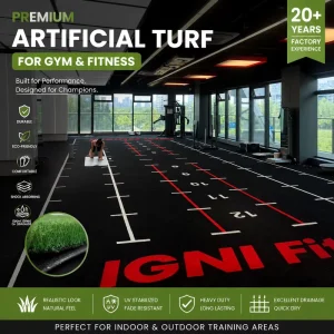 High-Density Artificial Turf for Commercial Gym Sled Push Pull Training