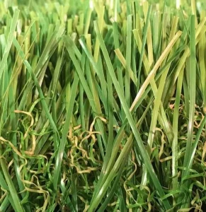 High-Density Artificial Turf for Garden Landscapes, Green and Brown, 25 m x 2 m Roll