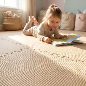 High-Density Crosshatch EVA Floor Mat Interlocking Foam Tiles Anti-Slip Waterproof for Home Gym Kids Room Custom