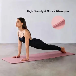 High-Density Cushioned Fitness Mat for Pilates Home Workout Floor Protection and Gym Equipment