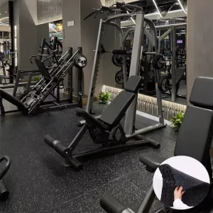 High Density Durable Anti-Static Customizable Rubber Mat Gym Flooring Interlocking Eco-Friendly Fitness Room Protective Ground