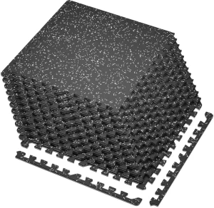 High Density EVA Foam Gym Flooring Durable EPDM Rubber Top Interlocking Workout Mat Home Gym Exercise Equipment Washable 15 50mm