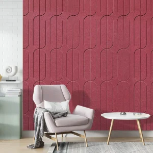 High Density Eco Friendly Fireproof Polyester Acoustic Panel 12/24mm NRC 0.85 PET Felt Wall Tile Custom Color Modern Studio