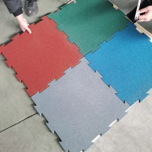 High Density Eco-Friendly Playground Rubber Floor Mats Anti-Slip Connectable Modular Playground Rubber Flooring