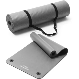 High-Density Extra-Thick TPR Rubber Exercise Yoga Mat with Hanging Holes
