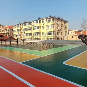 High Density Fireproof Silicone PU Indoor Outdoor Basketball Multipurpose Sports Flooring