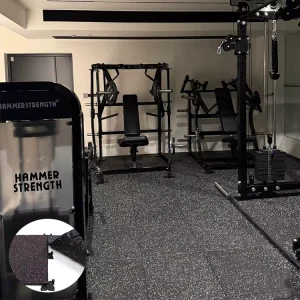 High-Density Fitness Gym Rubber Flooring Mat Anti-Slip Shock-Absorbing Tiles 15mm 20mm 25mm 30mm