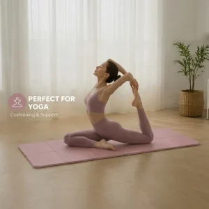 High Density Foam Exercise Mat Portable Non Slip Pilates Fitness Gym Training Cushion Mat Multi Panel Foldable Yoga Mat