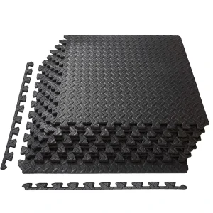 High Density Grey Interlocking EVA Foam Exercise Mat Anti-Fatigue Floor Protection