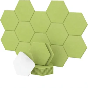 High Density Hexagon Acoustic Panels Soundproof Sound Absorbing Peel and Stick Modern Design for Studio Office Home Apartment