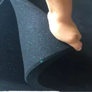 High Density Interlocking Rubber Floor Tiles Shock Absorbing Gym Mat Anti-Slip Floor Protection Mat for Weight Lifting Area