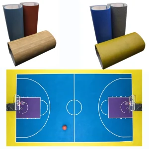 High Density Laminated PVC Flooring Roll Vinyl Anti Fatigue PVC Basketball Flooring