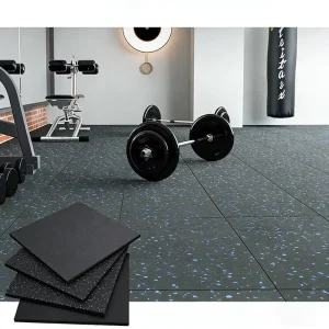 High-Density Non-Slip Eco-Friendly Rubber Flooring Mat for Gym Commercial Grade Shock Absorbing 100×100