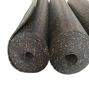 High-Density Non-Toxic Black Rubber Gym Flooring Roll and Tiles