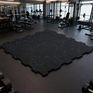 High-Density Non-Toxic CE-Certified 15-20mm Interlocking Rubber Gym Flooring Mat