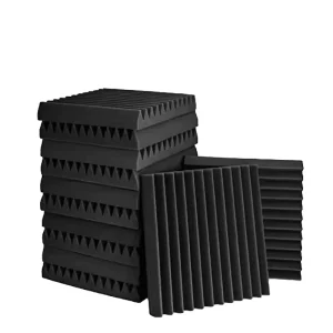 High Density Polyester Acoustic Foam Panels Bass Trap Noise Reduction Wall Tiles Modern Hotel Use Living Room Bedroom 0.9-0.95