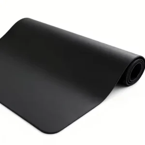 High-Density Rubber Fitness Mats 3mm Thick Black Gym Room Flooring Soundproof Shock-Absorbing
