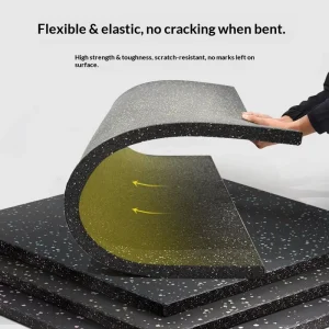 High-Density Rubber Gym Flooring, Custom Durable Non-Slip Exercise Mat, 15-30mm Thick