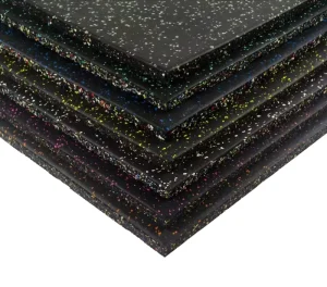 High Density Rubber Gym Flooring Tiles Shock Absorption Mats for Commercial Weightlifting Zone Non Toxic Recycled Material