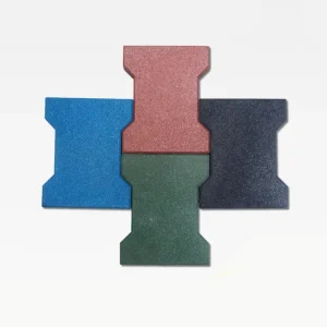 High Density SBR Rubber Flooring Tile Dog Bone Rubber Brick Pavers